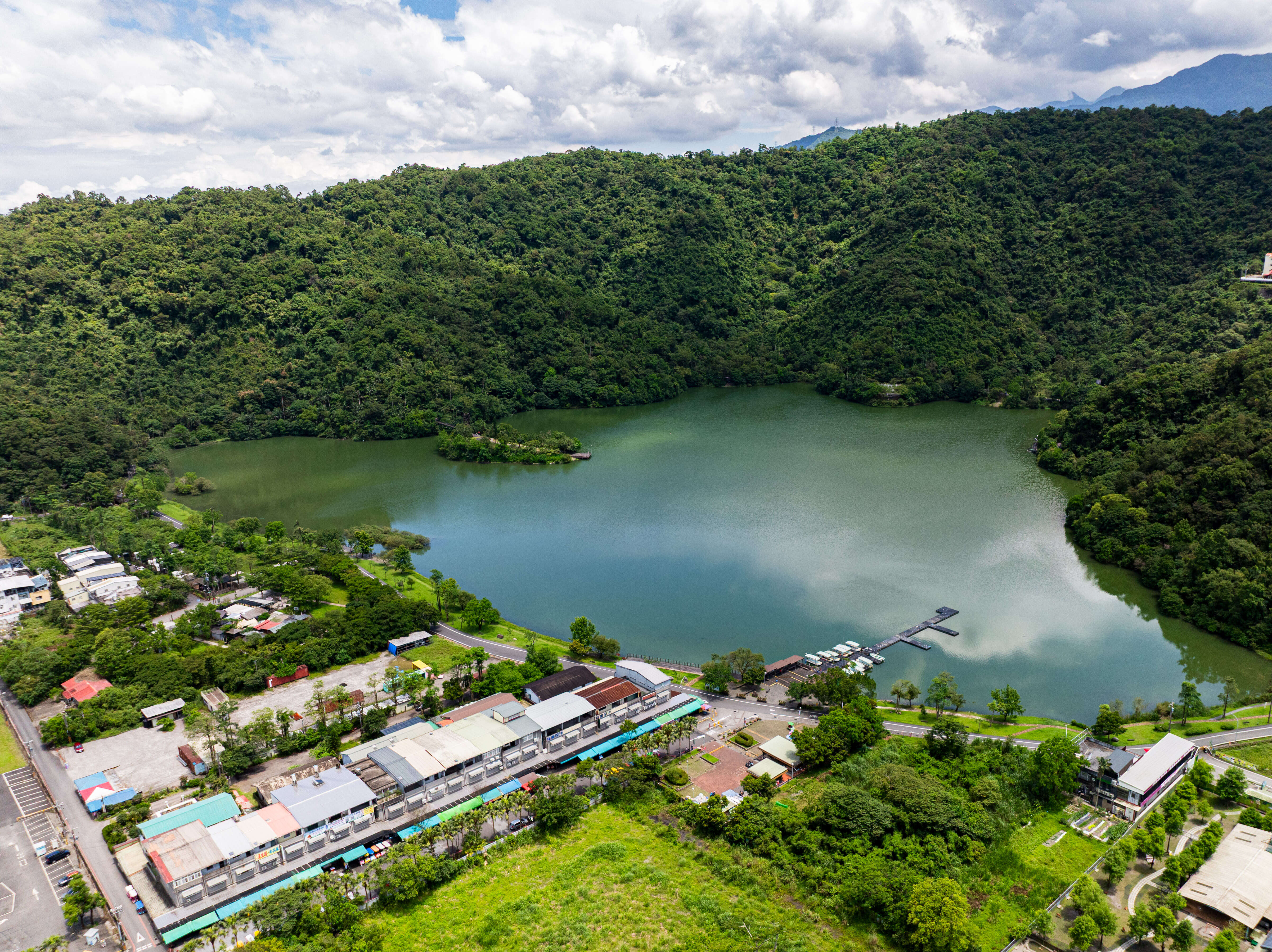 梅花湖空拍景色